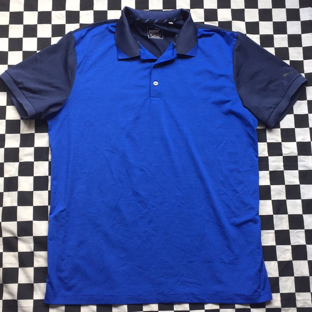 Puma Blue and Navy Polo Shirt